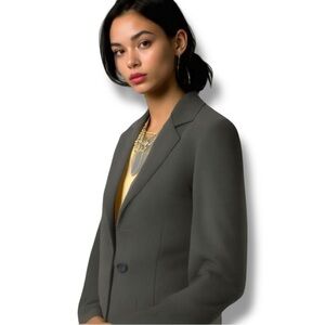 Allegra K Women's Black Blazer Two-Button Notch Lapel Workwear